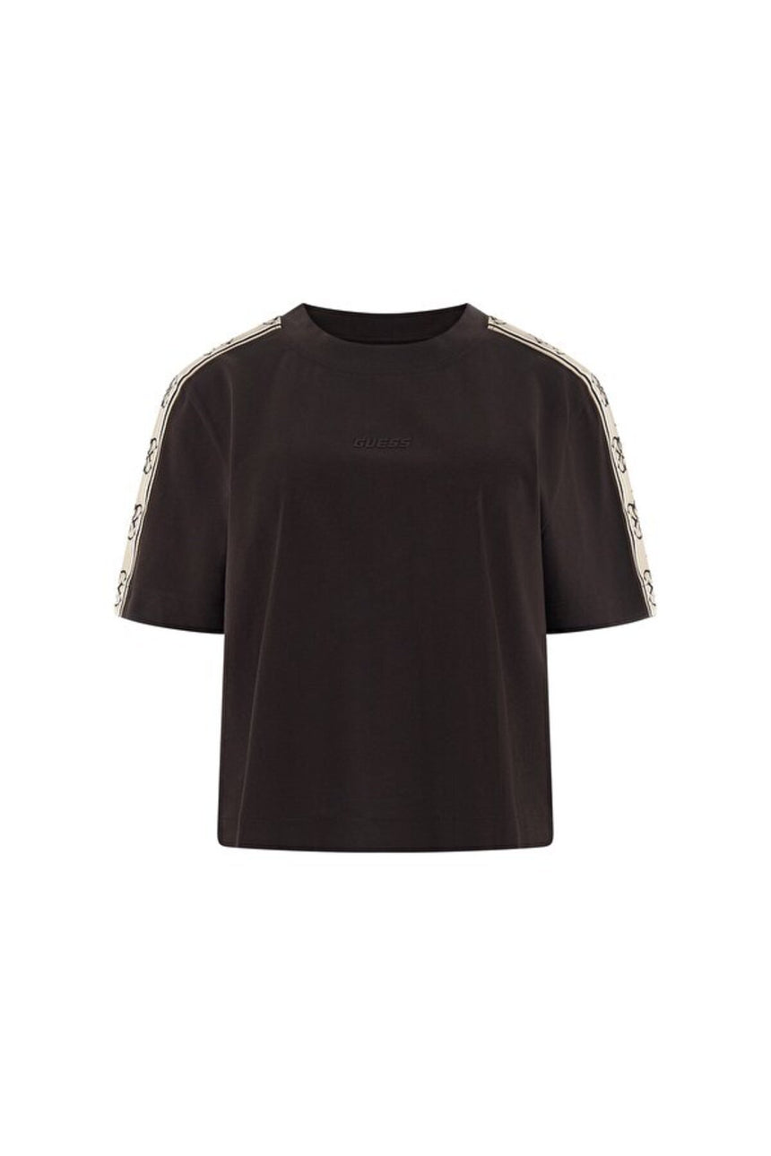 GUESS KADIN BRITNEY CROP TEE V3RI08I3Z14 - Siyah