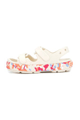 Crocs Crbndcruiserglwconfettibandsdk 212527 Unisex Terlik - Kırık Beyaz Açık Pembe
