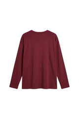 Sporline LC Waikiki bordo renkli, pamuklu uzun kollu kadın üst giyim parçası