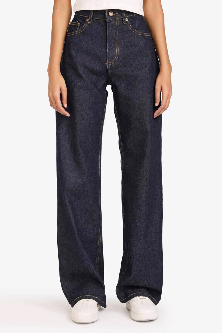 Defacto Kadın Denim D5123AX - Mavi/Siyah