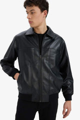 Defacto Erkek PU Mont C5843AX - Siyah