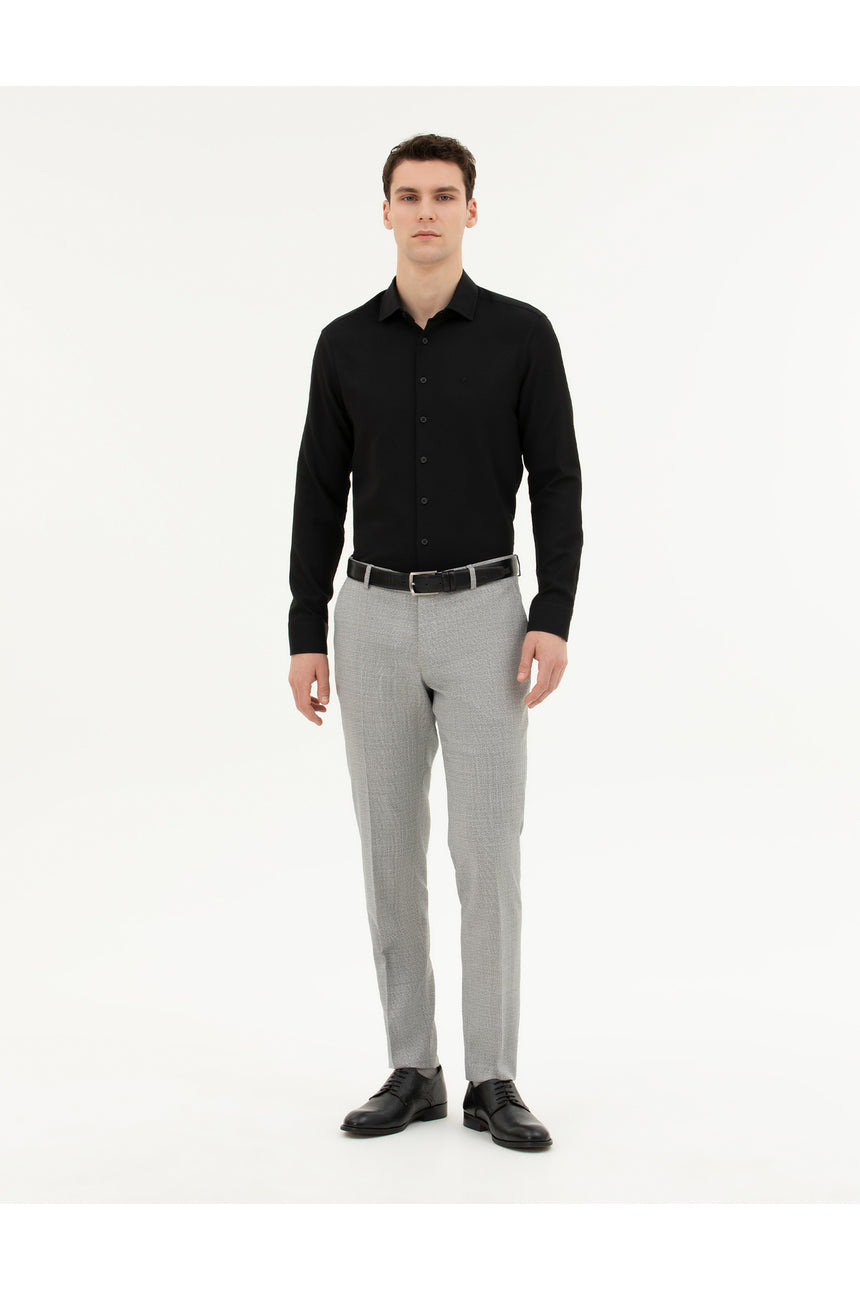 pierre cardin erkek dokuma gömlek 1833420 - Siyah