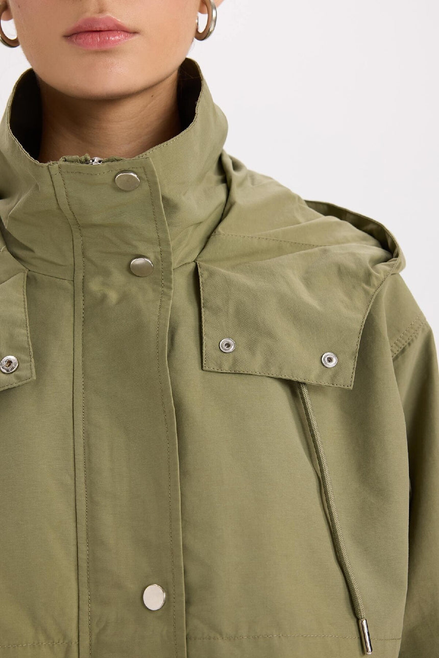 Defacto Kadın Light Parka A8988Ax - Koyu Yeşil