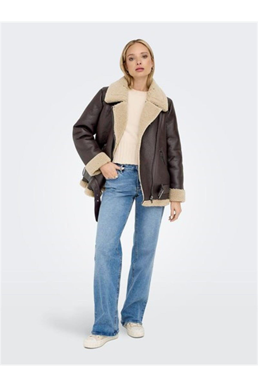 only onlnewlis faux leather aviator cc otw 15300262 - Gri/ Kahverengi