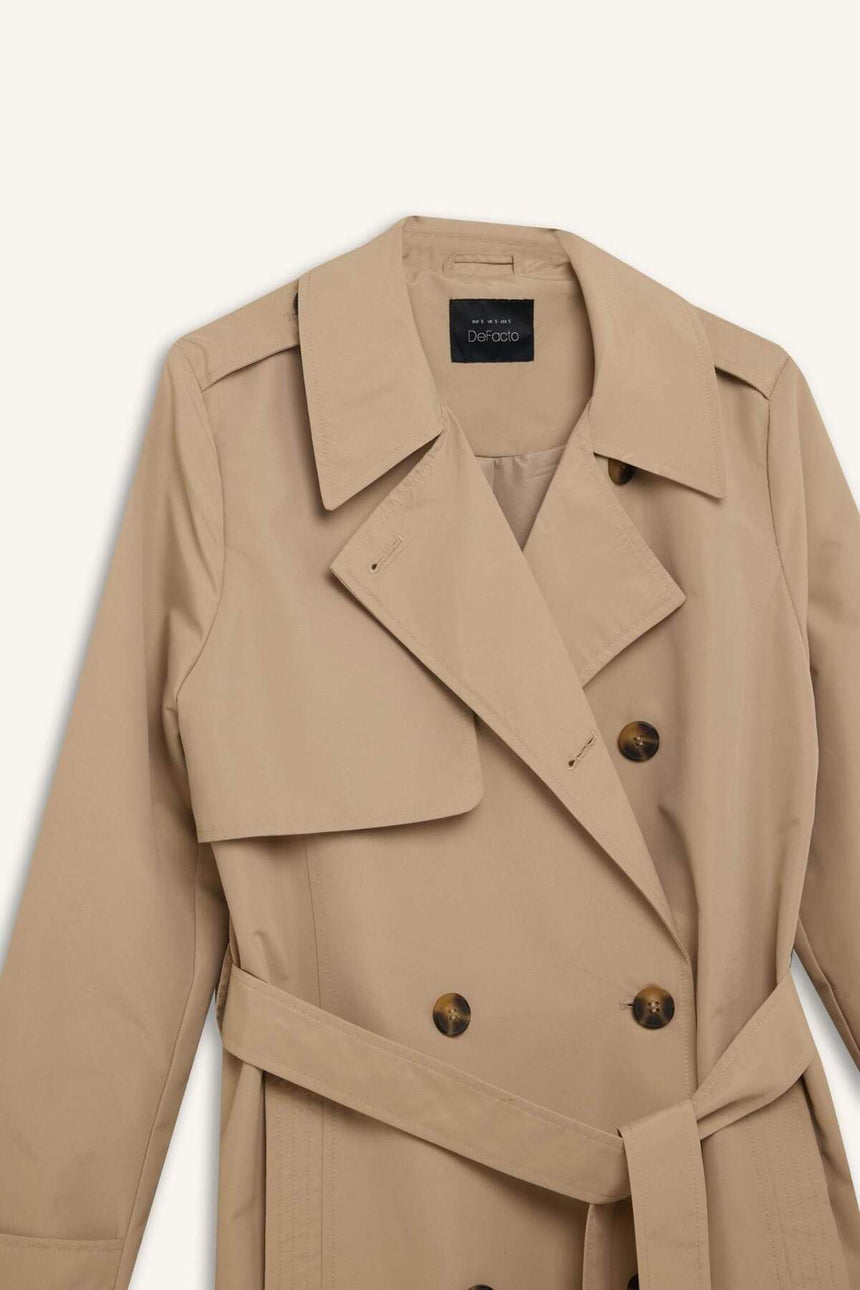Defacto Kadın Trenchcoat E8578Ax - Açık Kahve