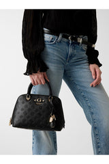 GUESS KADIN DITA DOME SATCHEL HWPD7602050 - Siyah
