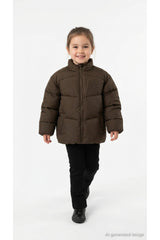 Jack & Jones Kids Maeve Kız Çocuk Şişme Mont 12308240 - Kahverengi