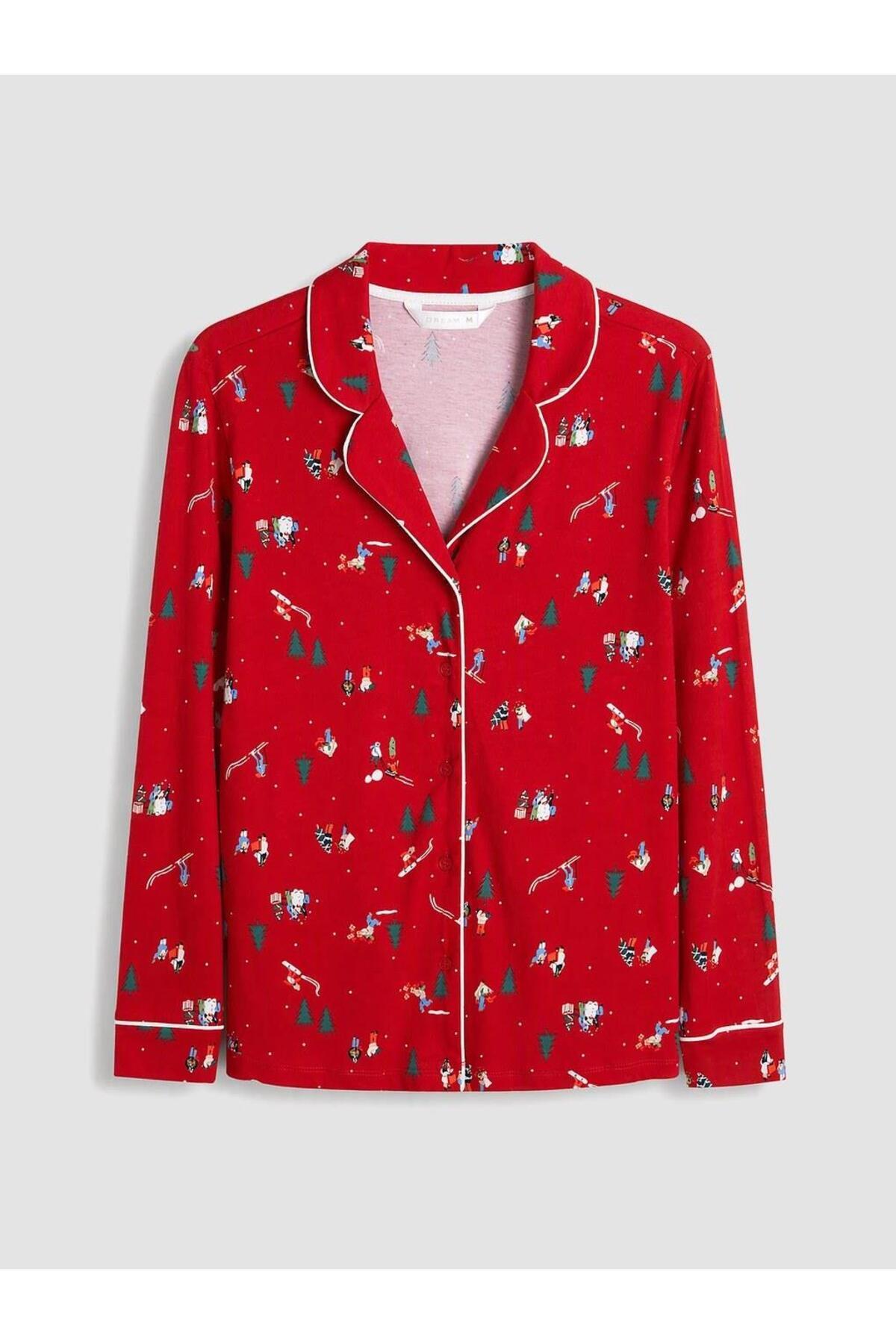 LC Waikiki Kadın Pijama Takımı W6Q416D8 - Kırmızı