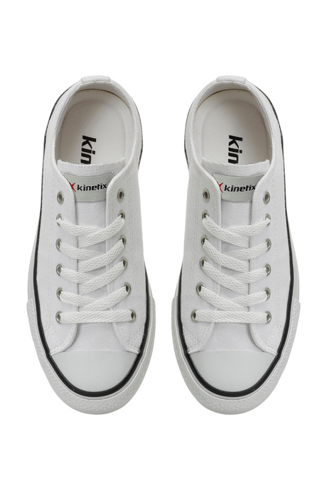 Sporline Kinetix Verna beyaz tekstil kadın sneaker ayakkabı üstten görünüm