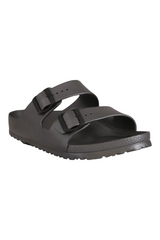 Sporline Birkenstock Arizona EVA antrasit erkek terlik, çift tokalı hafif ve suya dayanıklı tasarım