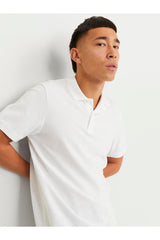 JACK&JONES JJEBASIC POLO SS NOOS 12136516 - Beyaz