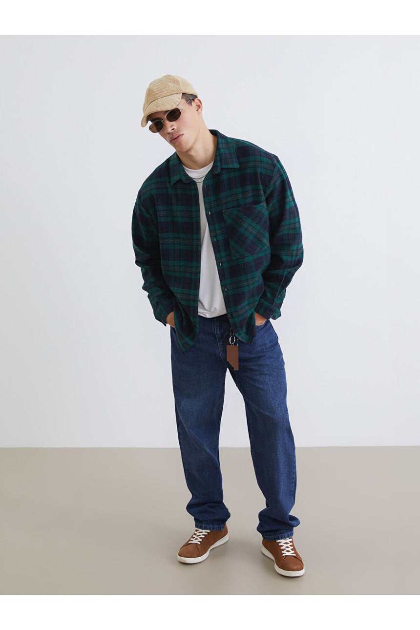 LCW ERKEK W5FF49D8 PNT,X-BAGGY-TOMI-RAW - Koyu Mavi