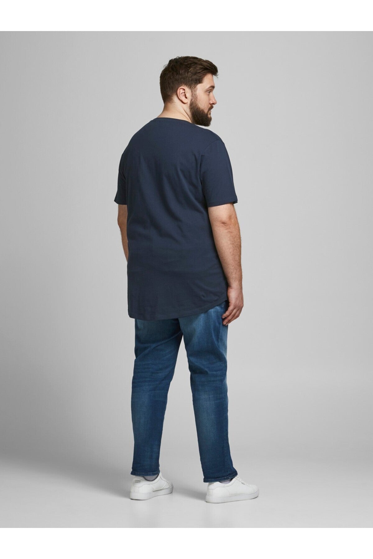 Jack & Jones Noa Erkek Büyük Beden T-Shirt 12184933 - Koyu Lacivert