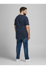 Jack & Jones Noa Erkek Büyük Beden T-Shirt 12184933 - Koyu Lacivert