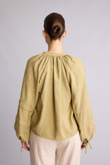 Defacto KADIN Woven Top G8788AX - Açık Haki Yeşili
