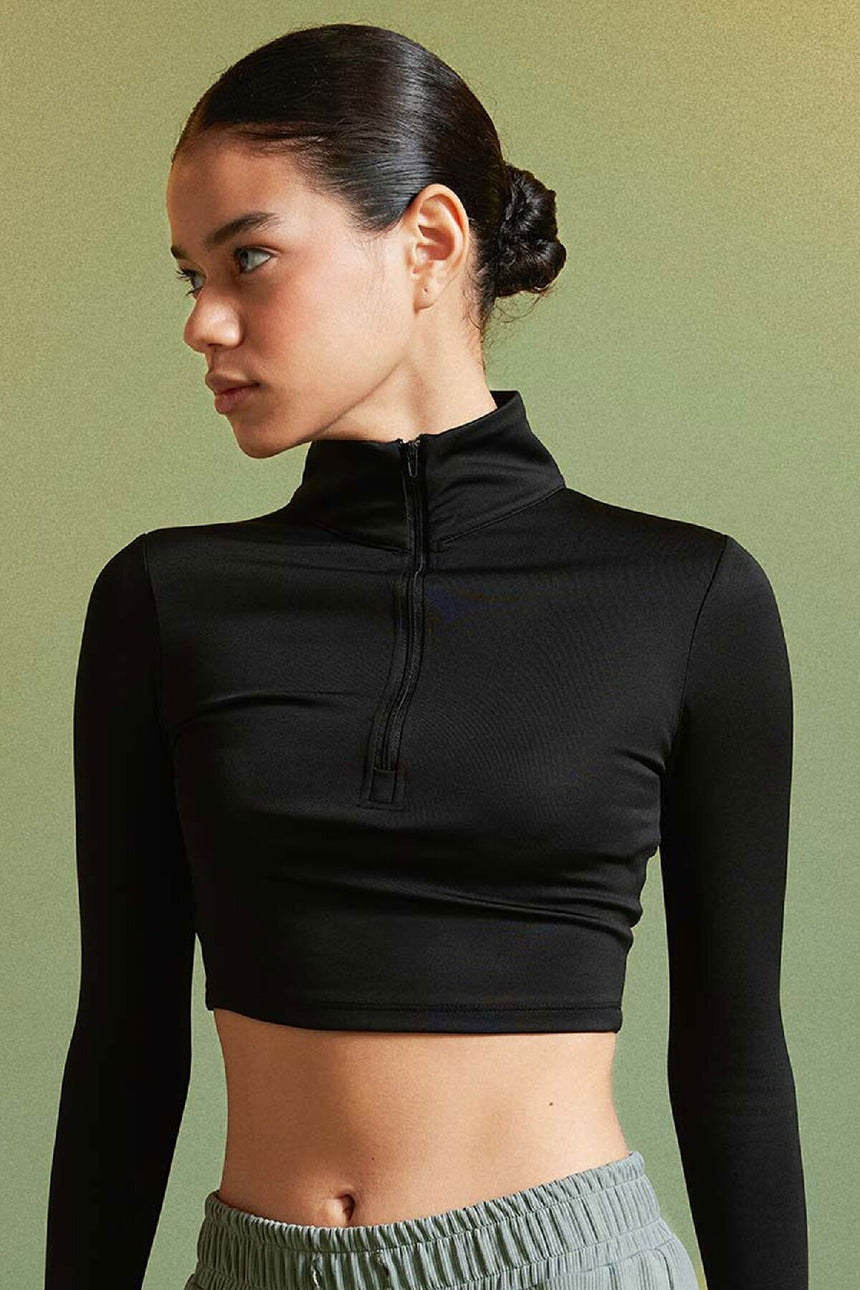 Defacto Kadın Long Sleeve T-Shirt W0343Az - Siyah