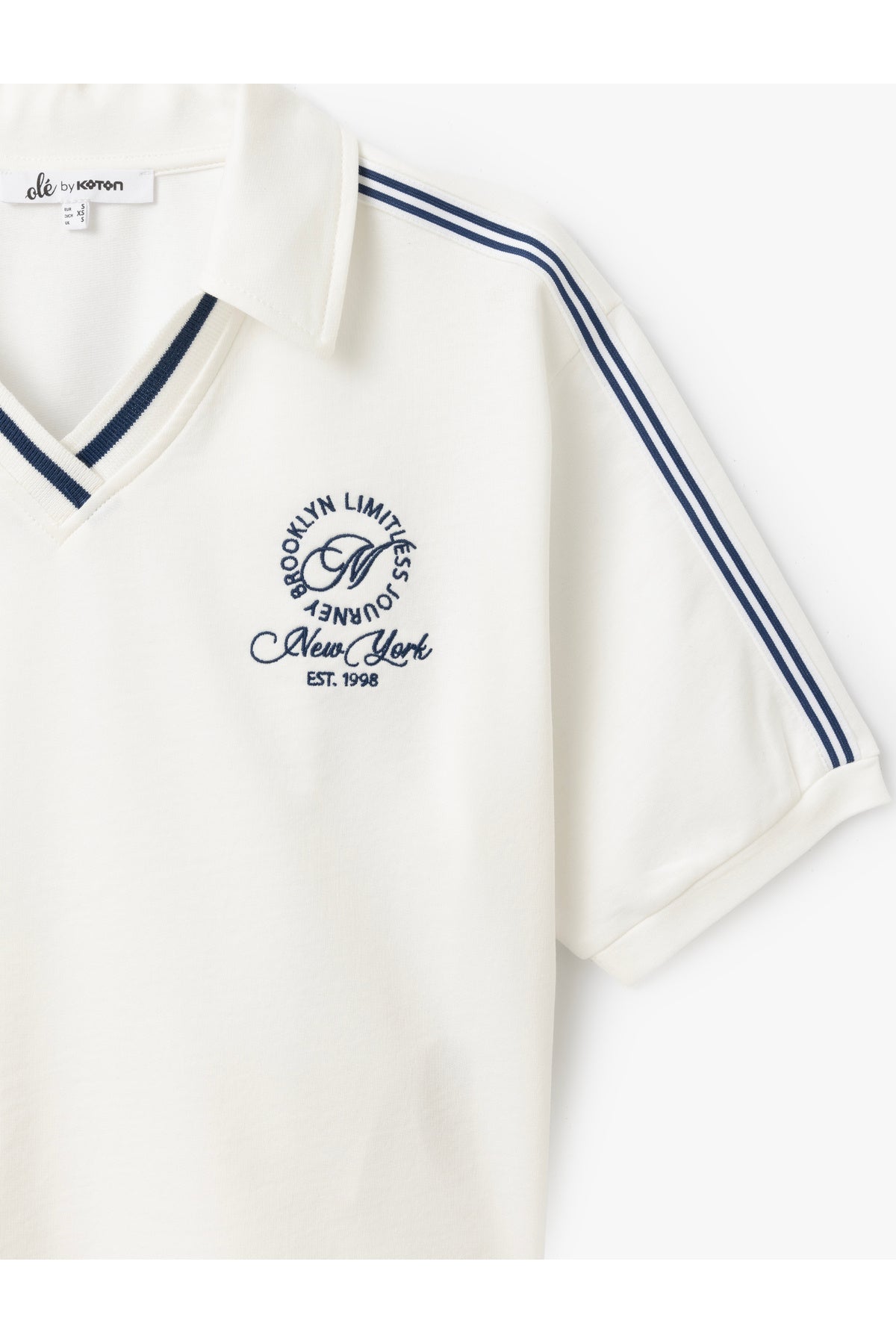 Koton 5SAL10530IK Kadın T-Shirt - Ekru