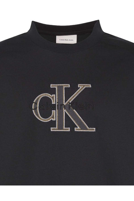 Calvin Klein Erkek SS 16S ELEVATED MONOLOGO TEE LV04RF819GUB1 - Siyah