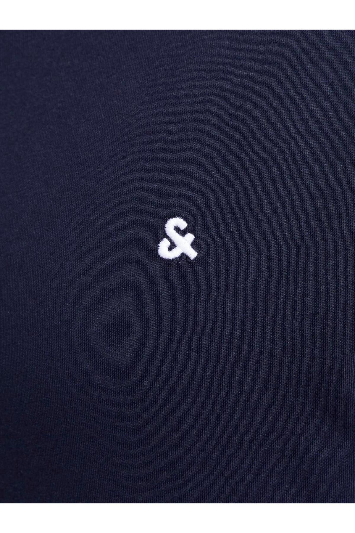 Jack & Jones Paulos Erkek Büyük Beden T-Shirt 12253778 - Koyu Lacivert