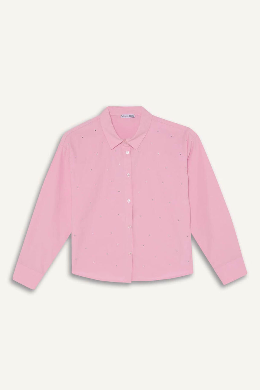 Defacto Çocuk Long Sleeve Shirt G7044A8 - Pembe
