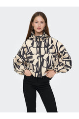 ONLY ONLBETTY BATSLEEVE LIFE AOP JACKET OTW 15281509 - Kahverengi/ Bej