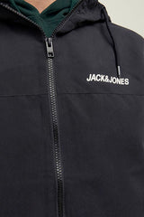 Jack & Jones Rush Erkek Kapüşonlu Bomber Mont 12200208 - Siyah