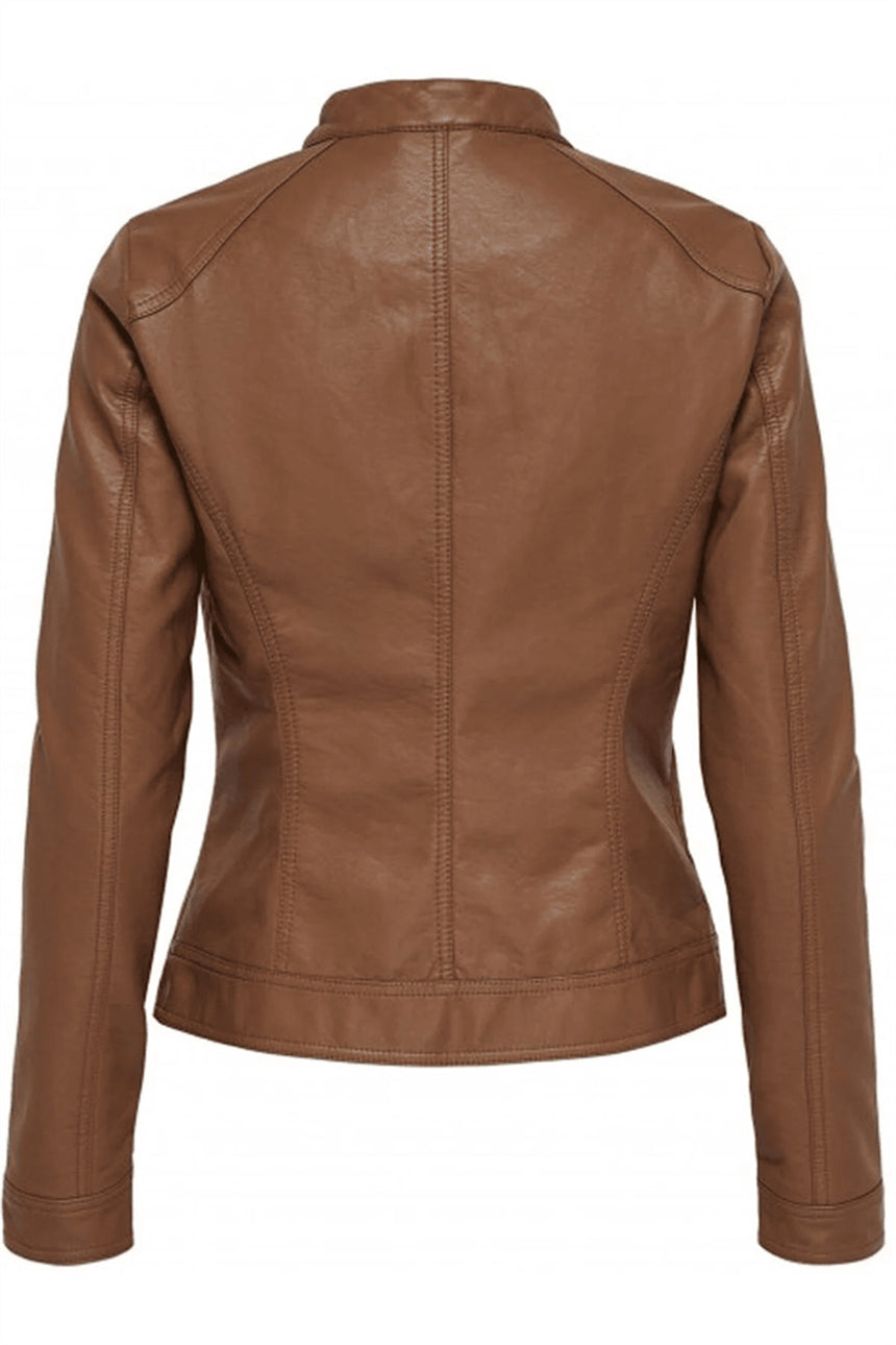 Only onlbandıt faux leather bıker otw noos mont 15081400 - Koyu Turuncu