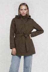Defacto Kadın Trenchcoat E8582AX - Koyu Yeşil