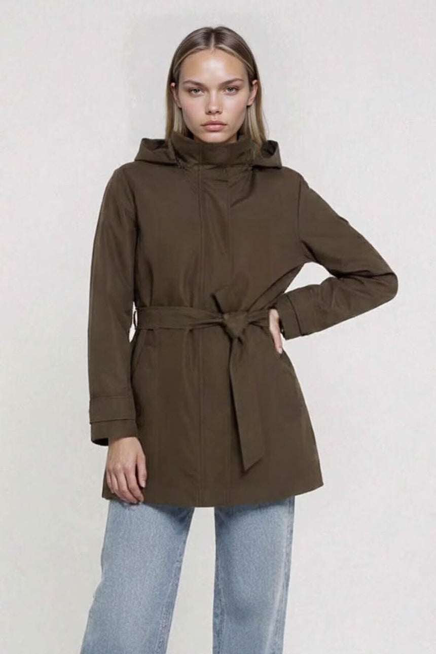Defacto Kadın Trenchcoat E8582AX - Koyu Yeşil