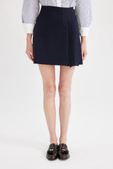 Defacto Kadın Woven Skirt D4201AX - Koyu Lacivert