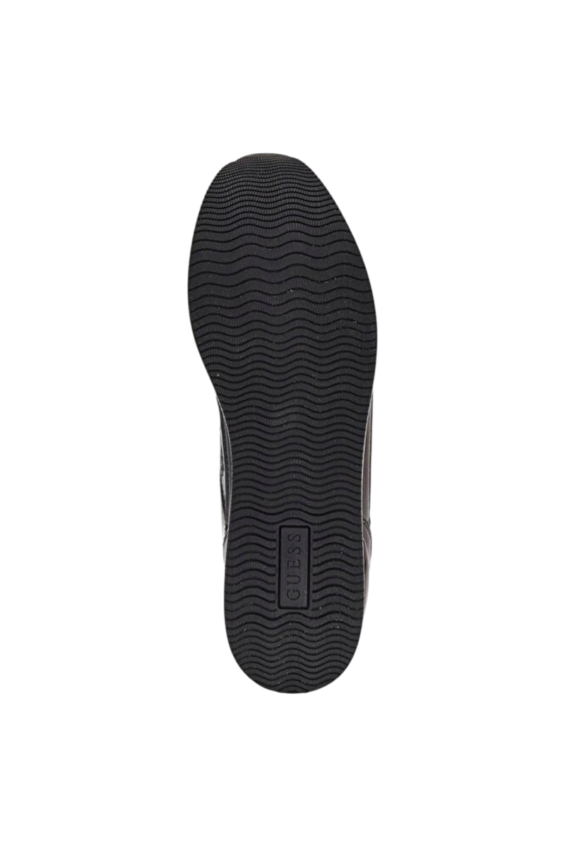 Sporline Guess siyah kadın sneaker ayakkabının dalgalı desenli kauçuk taban detayı