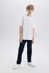Defacto Çocuk Short Sleeve T-Shirt K1687A6 - Beyaz