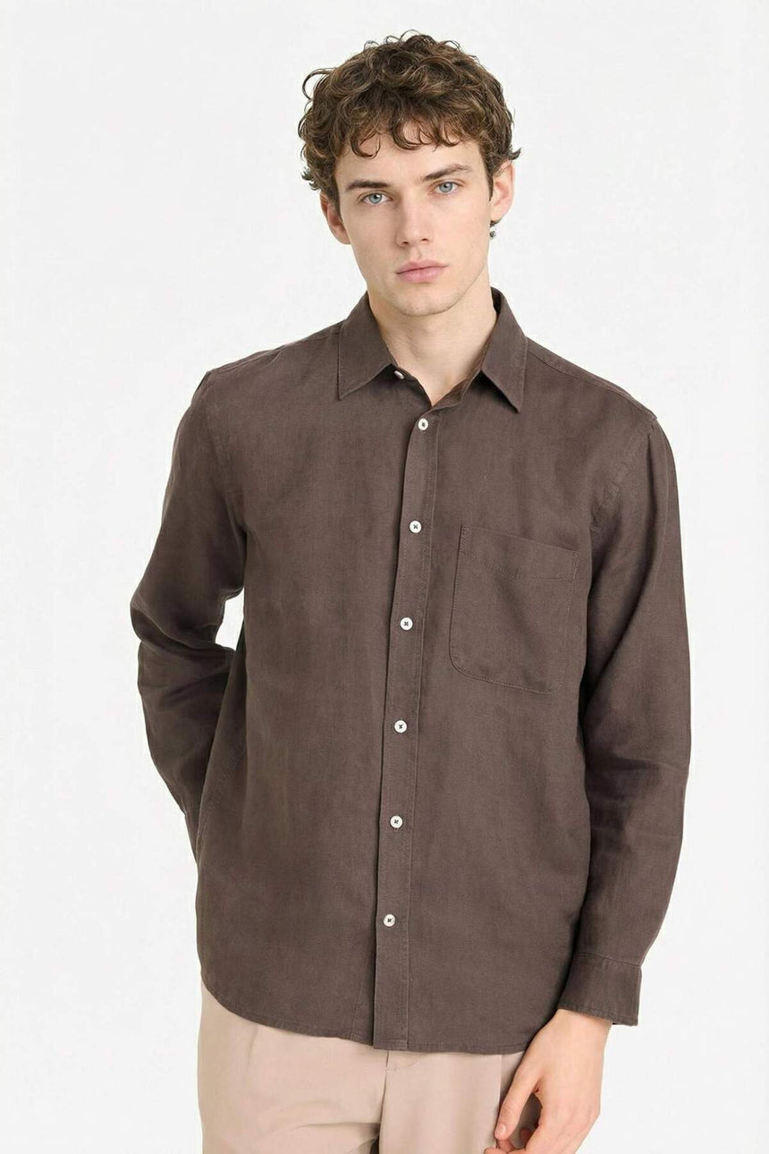 Defacto Erkek Woven Top G0788AX - Kahverengi