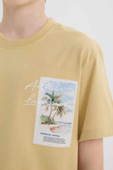 Defacto Çocuk Short Sleeve T-Shirt E3743A8 - Açık Kahve