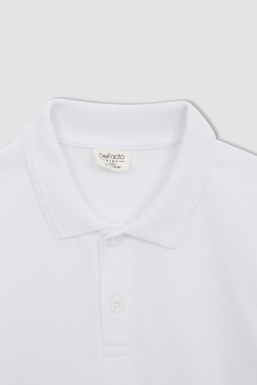 Defacto Çocuk Short Sleeve Polo T-Shirt K1689A6 - Beyaz