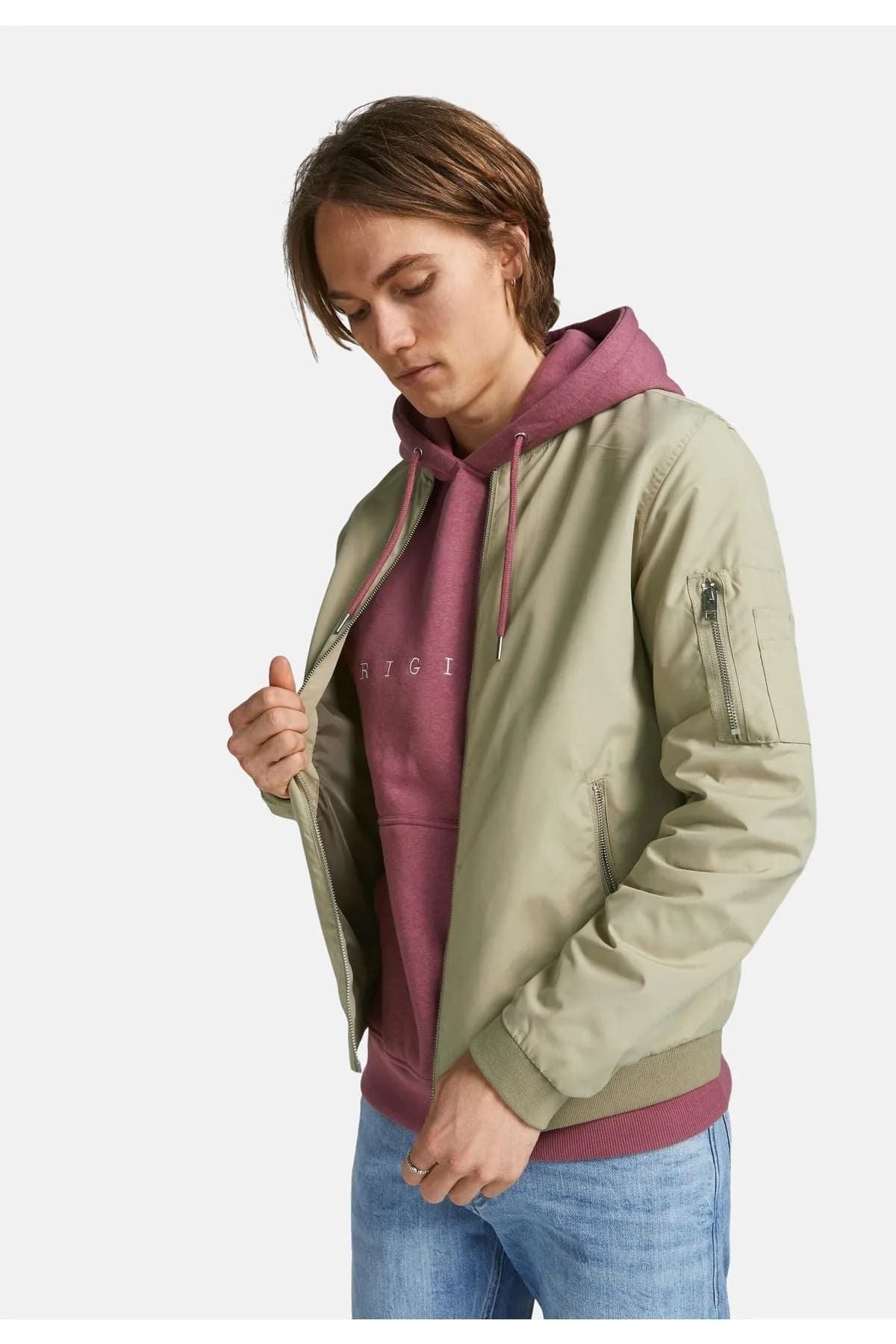 Jack & Jones Rush Erkek Bomber Mont 12165203 - Açık Kahverengi