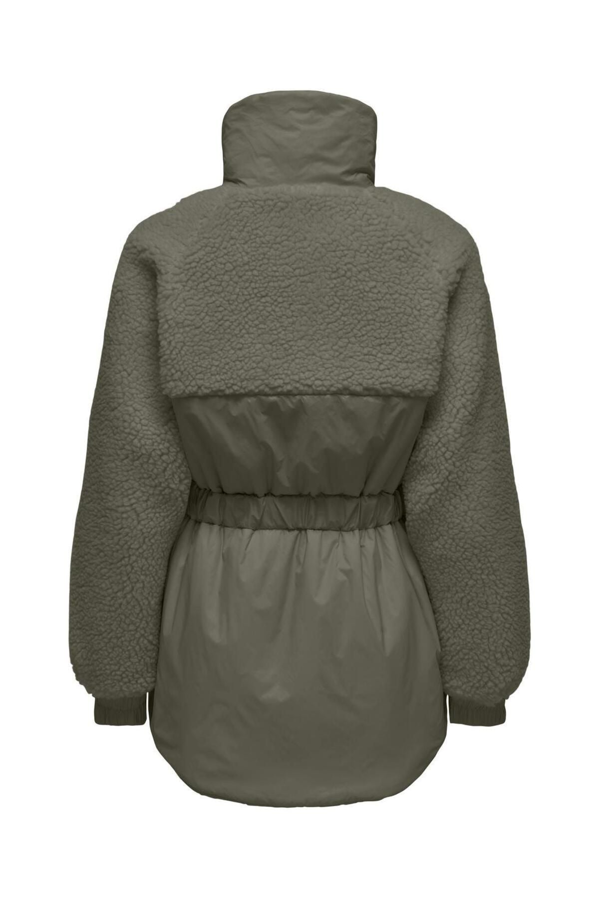 Only 15322074 Kadın Mont - Koyu Yeşil
