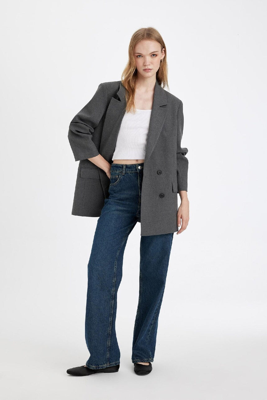 Defacto Kadın Blazer C2575Ax - Antrasit