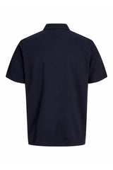 JACK&JONES JPRBLAETHAN SS ZIP POLO SN 12292992 - Koyu Mavi