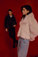 Defacto Kadın Faux Fur F2606Ax - Ekru