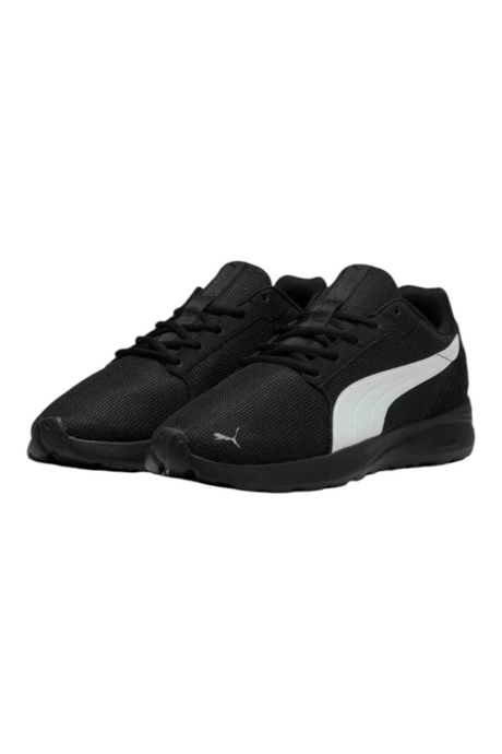 Sporline Puma Softride Cosmic LT siyah beyaz erkek spor ayakkabı, file yüzeyli ve konforlu tabanlı günlük sneaker