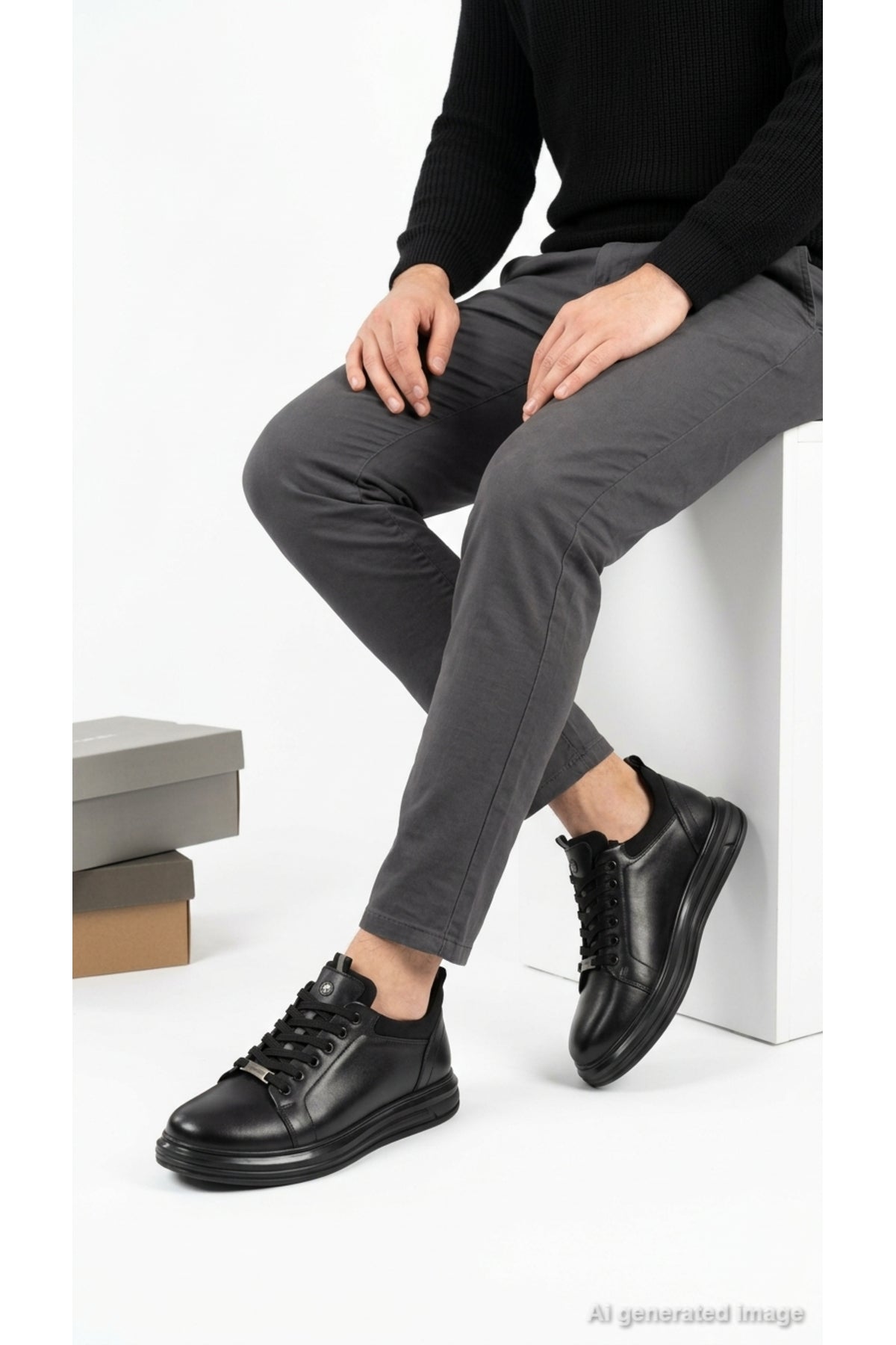 Pierre Cardin Erkek Günlük Ayakkabı 102-01 - Siyah