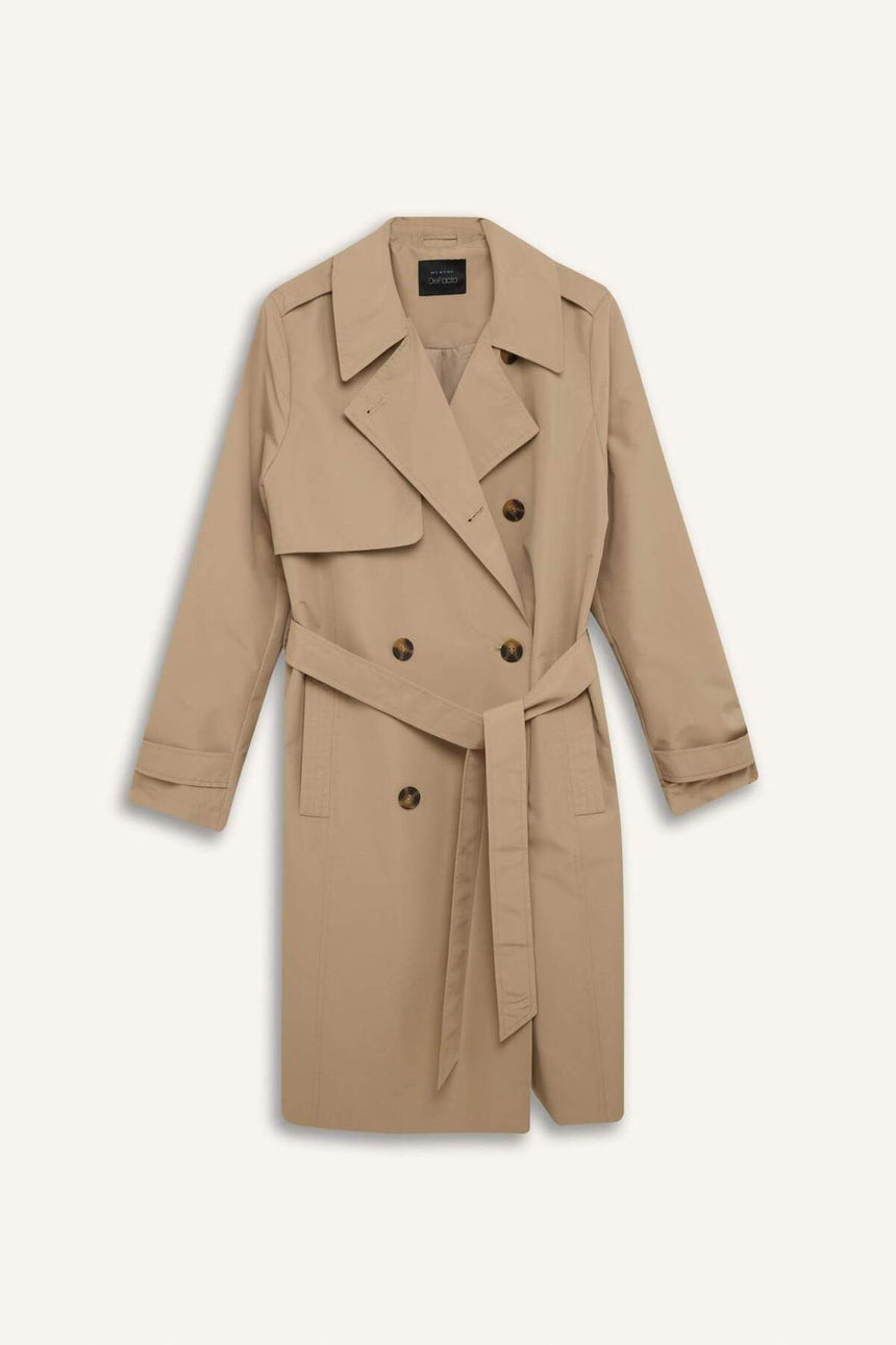 Defacto Kadın Trenchcoat E8578Ax - Açık Kahve
