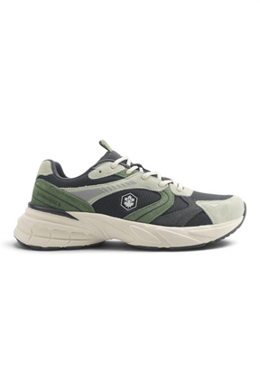 Sporline Lumberjack koyu yeşil ve bej renkli, tekstil malzemeden üretilmiş erkek sneaker ayakkabı