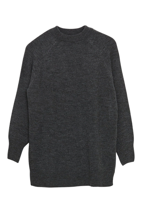 Sporline LC Waikiki koyu gri renkli, oversize kesim, polyester ve pamuk karışımlı kadın tunik