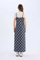 Defacto Kadın Short Sleeve Woven Dress E4397Ax - Koyu Lacivert