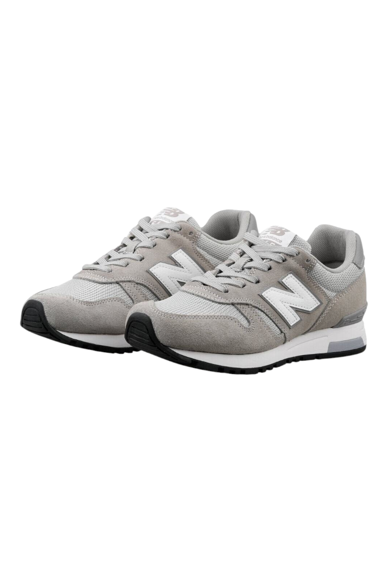 Sporline New Balance WL565GRY gri ve beyaz renkli, günlük kullanıma uygun, dokuma kumaş detaylı kadın spor ayakkabı