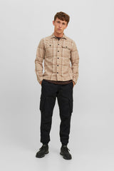 JACK&JONES JPSTKANE NOAH CUFFED CARGO NOOS 12242264 - Siyah