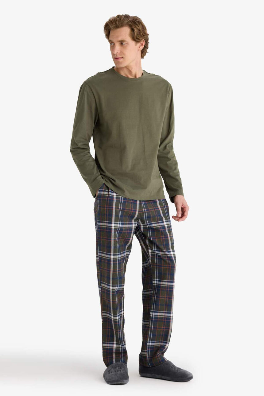 Defacto Erkek Woven Set B2450Ax - Koyu Yeşil