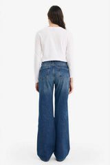 DeFacto Kadın Wide Leg Jean Pantolon G8848AX - Koyu Mavi